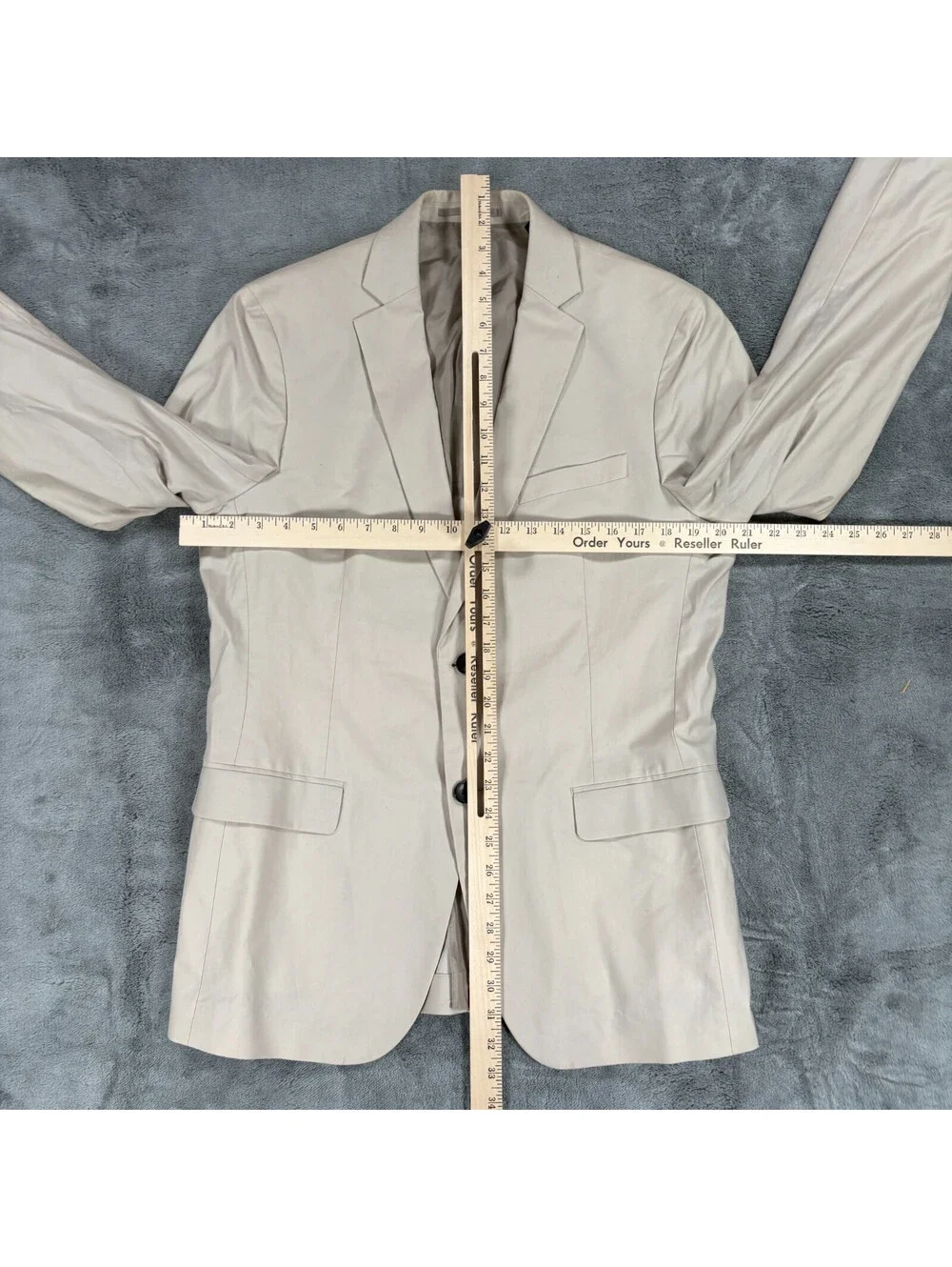 Theory Mens Blazer Jacket Beige Made In Turkey Sport Coat Two Button